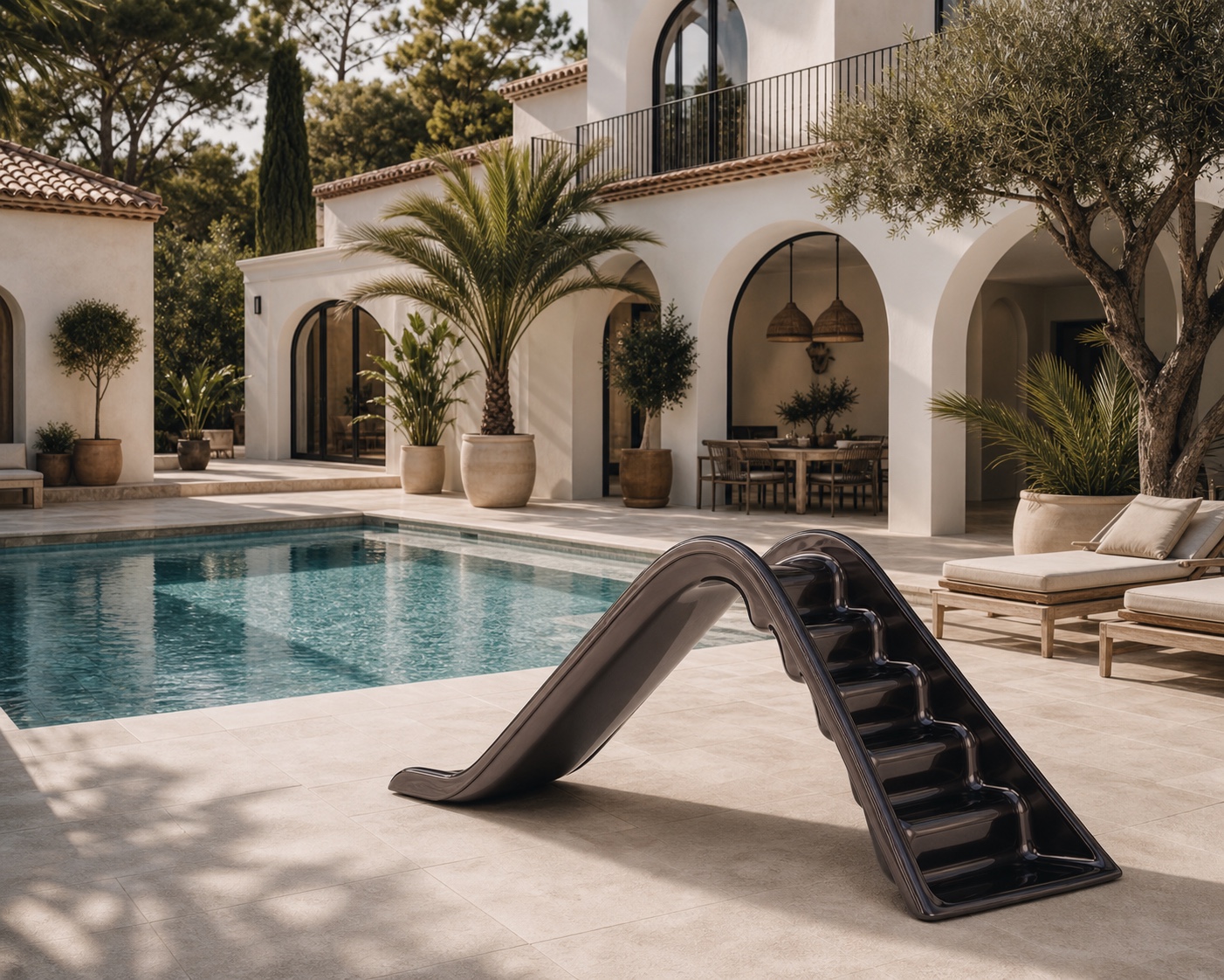 The Ritzy-Slide in a modern Spanish Mediterranean residence