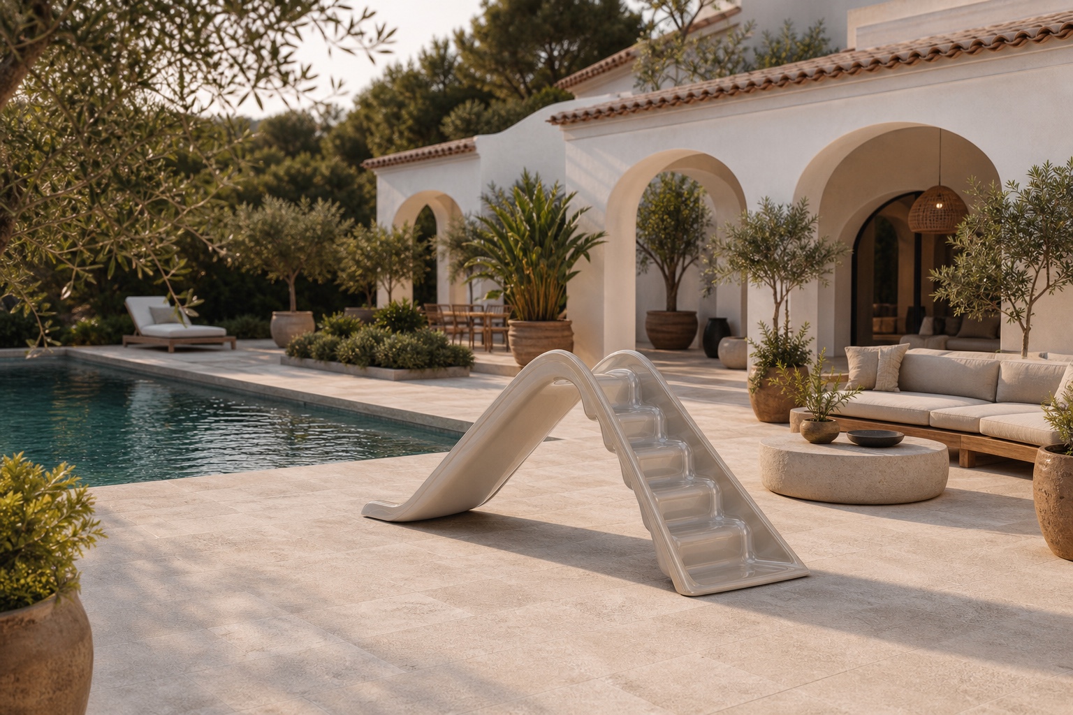 The Ritzy-Slide on a light Ibiza terrace