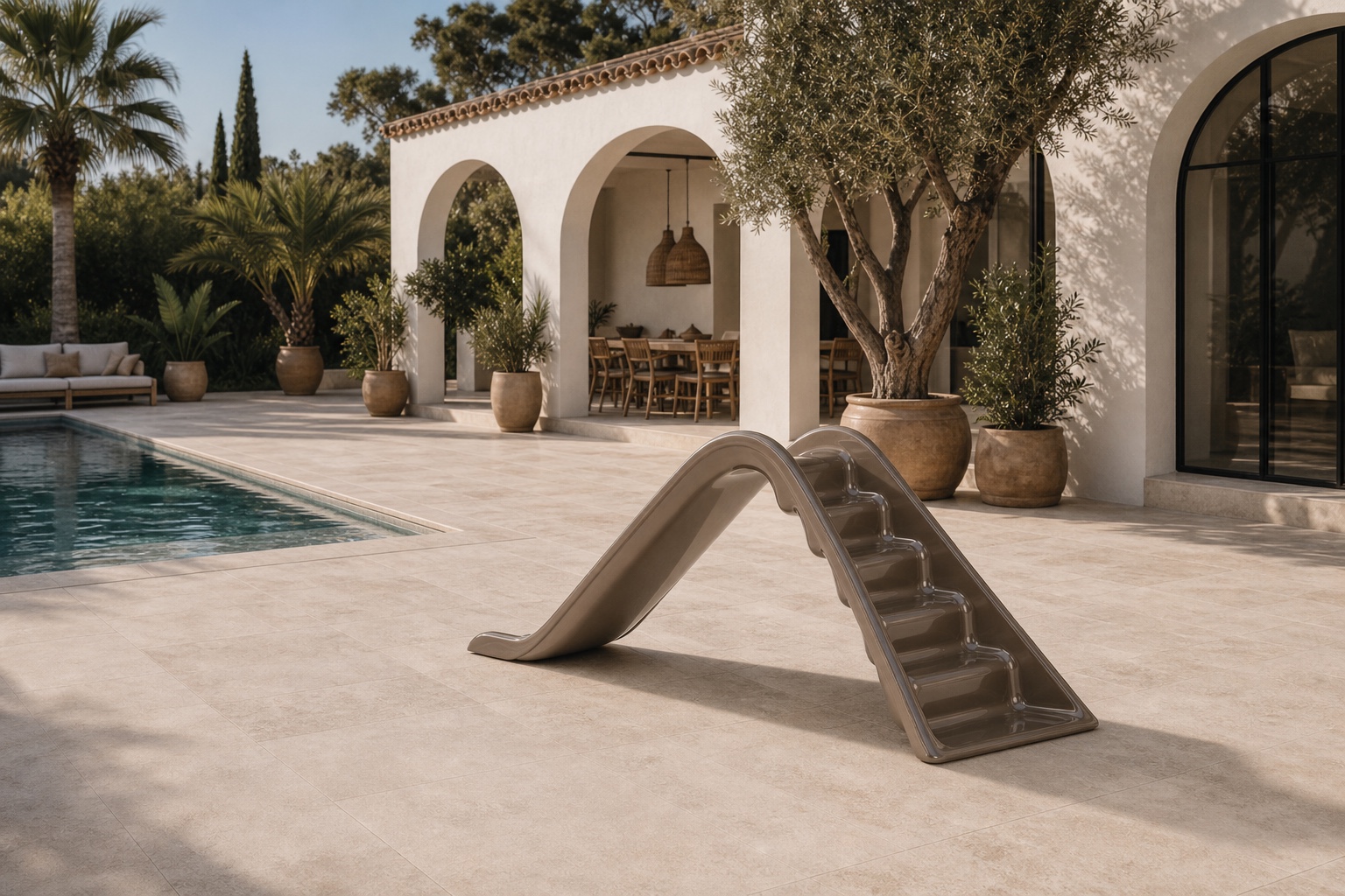Cappuccino taupe Ritzy-Slide in a modern Spanish residence